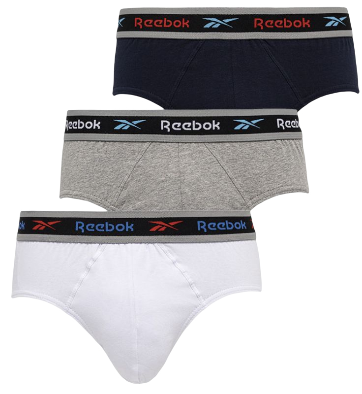 reebok-mens-brief-bailey-3p-vector-navy-grey-marl-white-1dFH7zZ2QxVByB Reebok Mens Brief BAILEY 3P - vector navy/grey marl/white