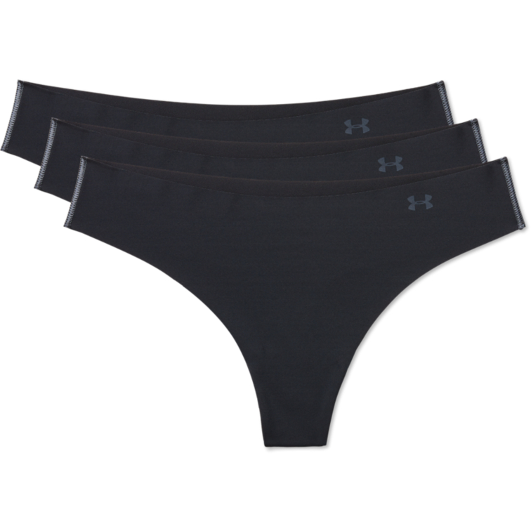Under Armour Women's UA Pure Stretch Thong Underwear 3-Pack - black