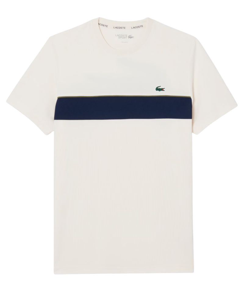 Lacoste Ultra Dry Printed Tennis - white/navy blue