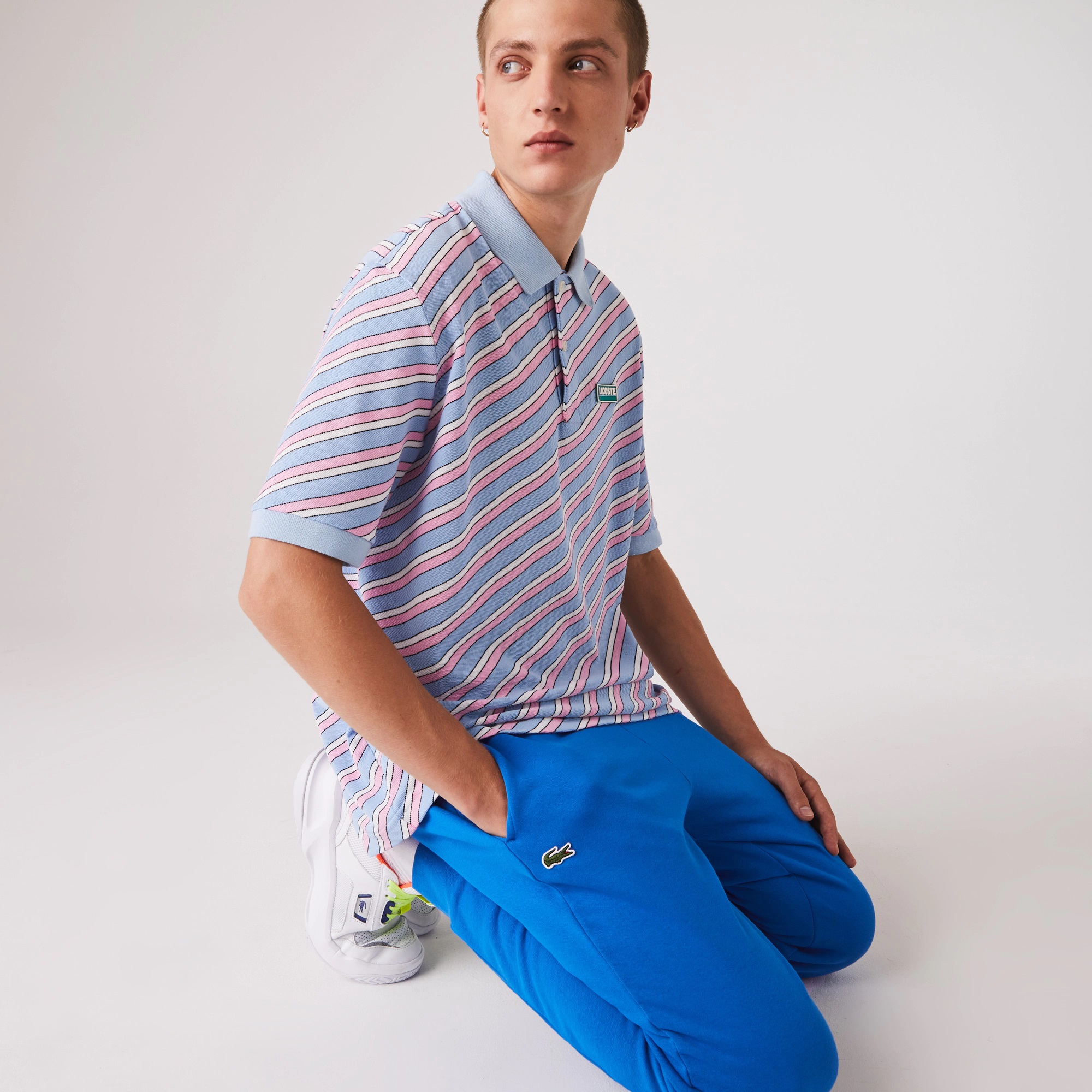 Lacoste Men's SPORT Cotton Fleece Tennis Sweatpants - blue