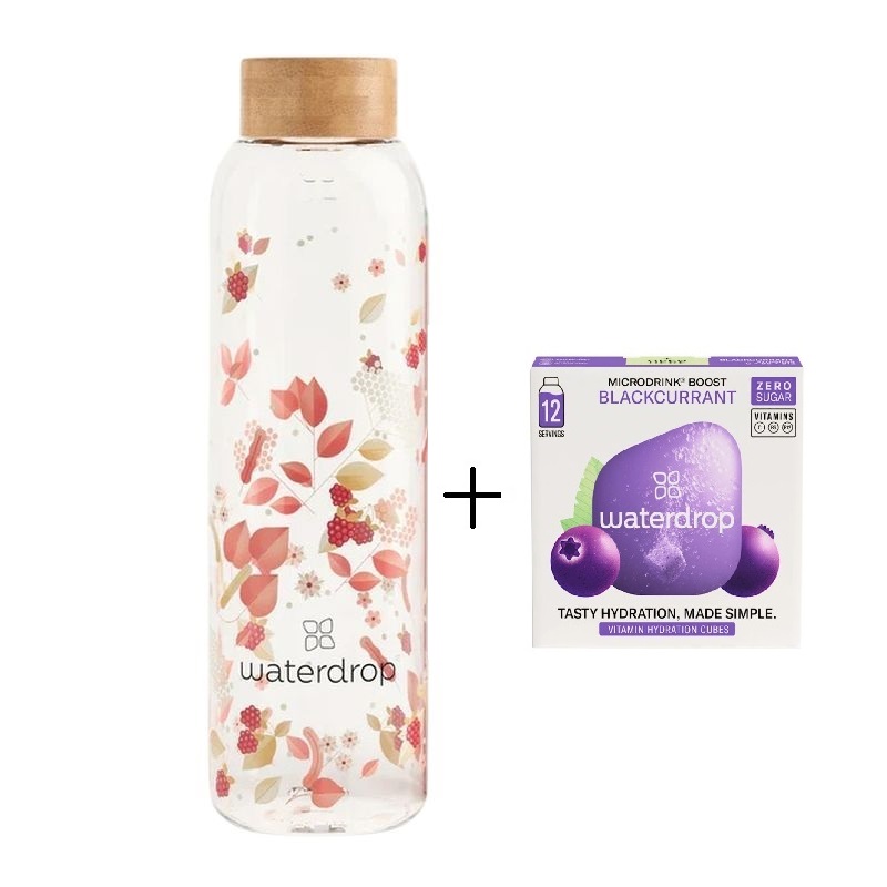 Waterdrop Glass Bottle (600ml) - flair