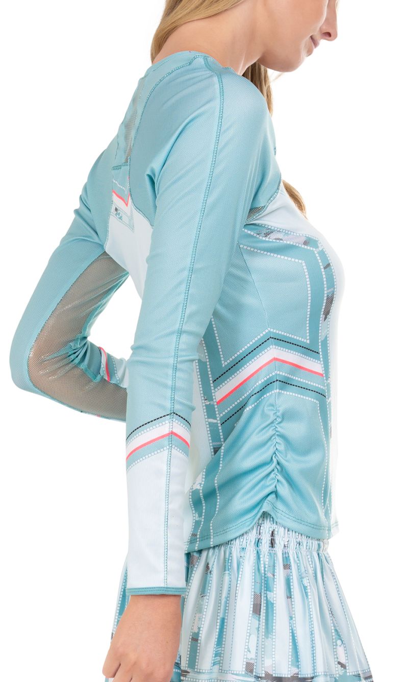 CT969-T87457-1 Lucky in Love Can't Find Me Love Long Sleeve - eucalyptus