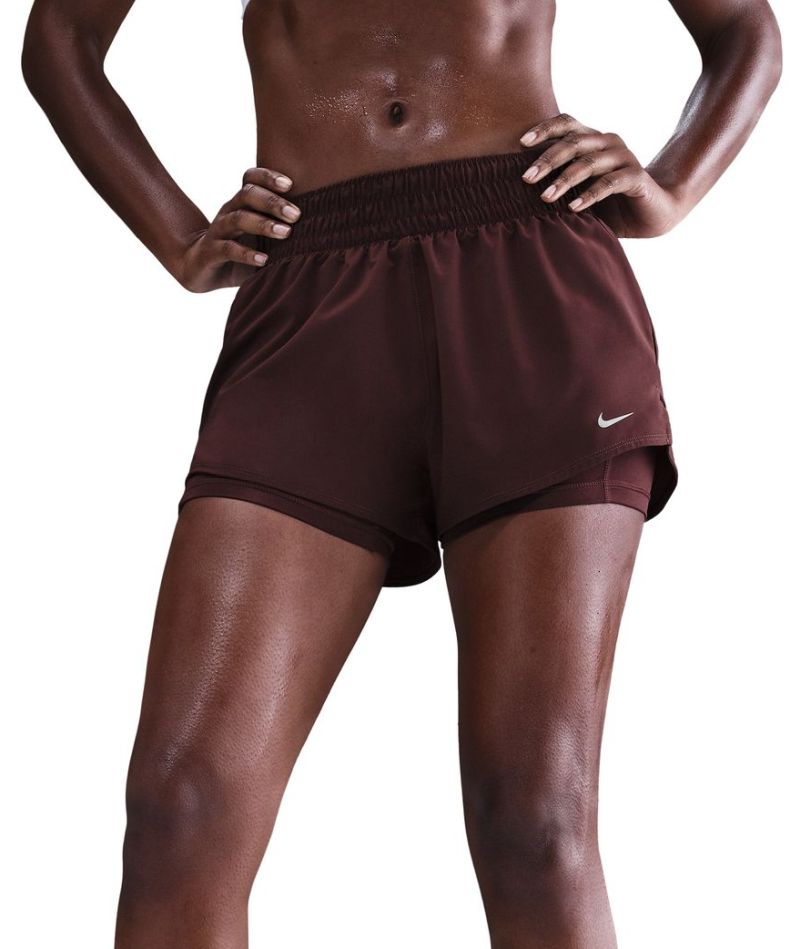 Nike Dri-Fit One 2-in-1 - burgundy crush/reflective silver
