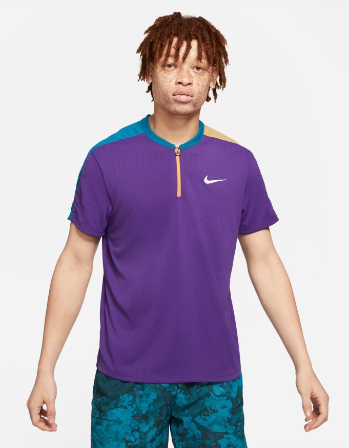 Nike Court Breathe Slam Polo Melbourne - court purple/green abyss/white