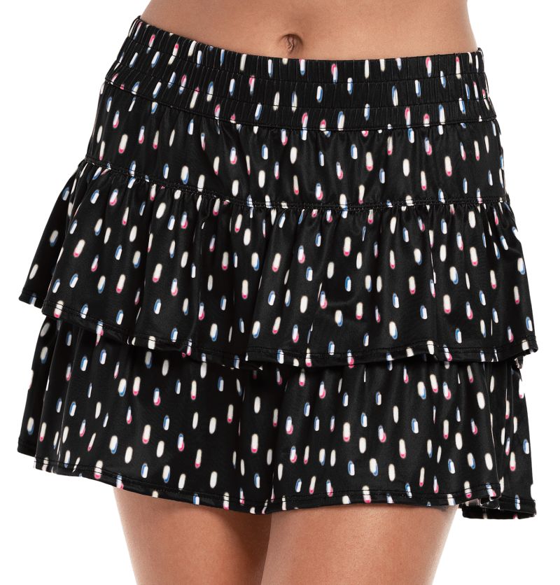 Lucky in Love Neon Lights Let It Glow High Waist Skirt - black