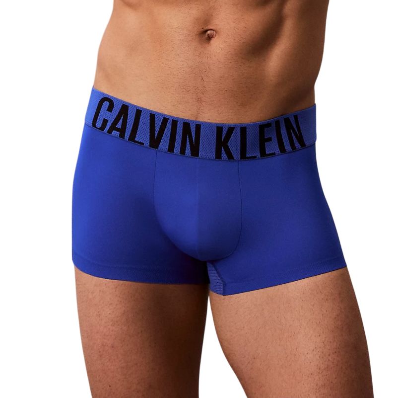 Calvin Klein Trunk Intense Power 1P - black/blue Calvin Klein Trunk Intense Power 1P - black/blue
