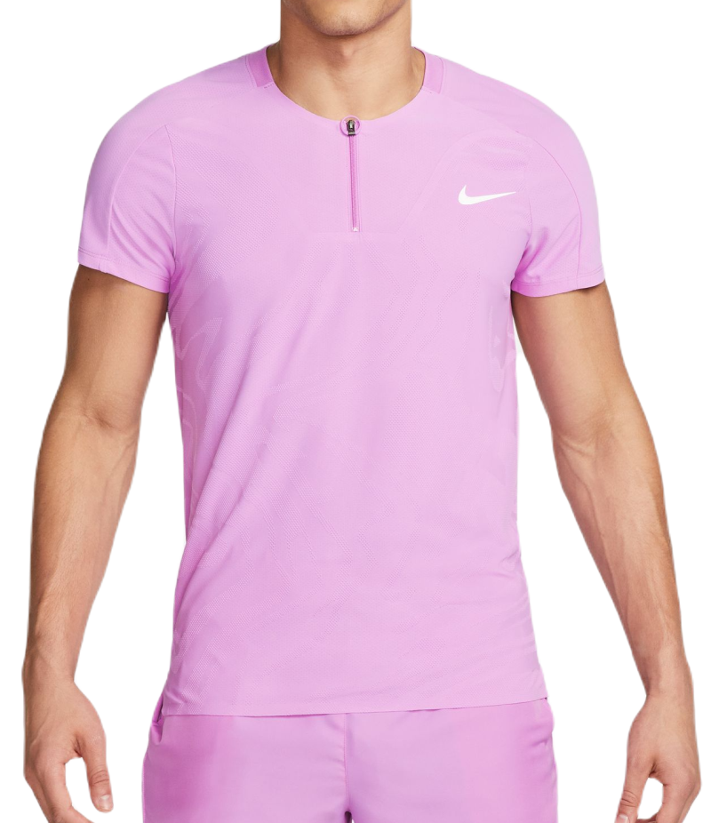 DR6591-532-PHSFM001-2000 Nike Court Dri-Fit Adventage Slam Tennis Polo - rush fuchsia/white