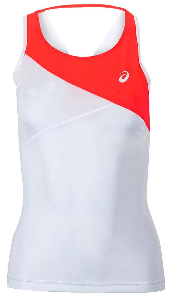 Asics Club W Tank - brilliant white/diva pink Asics Club W Tank - brilliant white/diva pink