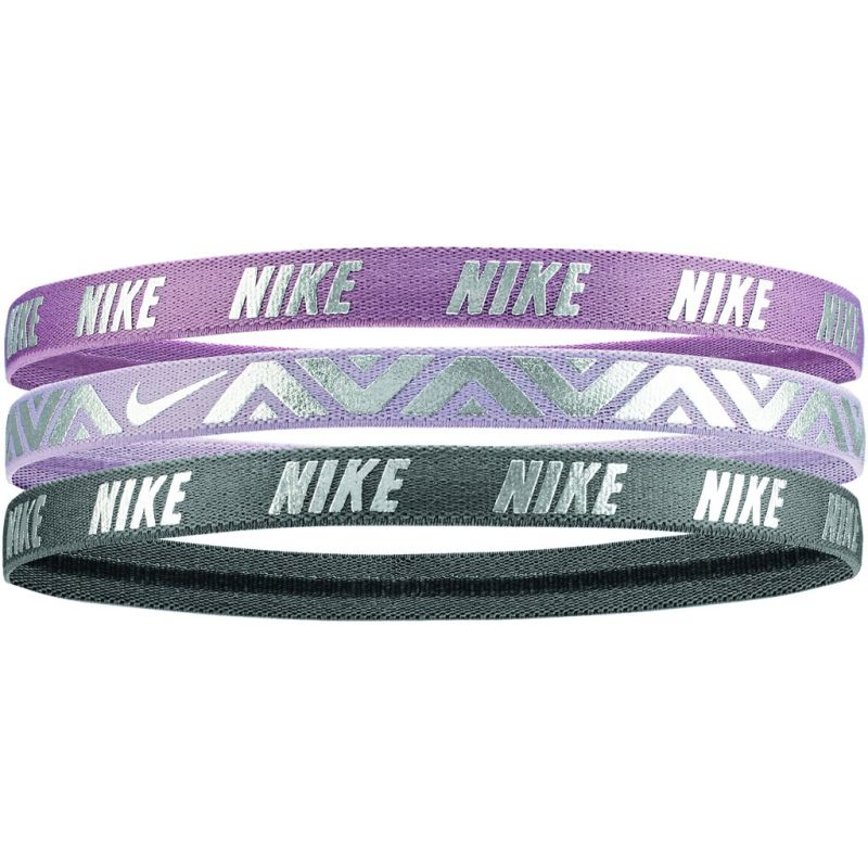 Nike Metallic Hairbands 3 pack - plum dust/violet ash/gun smoke