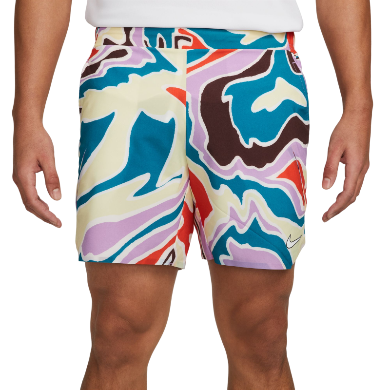 Nike Court Dri-Fit Slam Short - white/white/multicolor Nike Court Dri-Fit Slam Short - white/white/multicolor