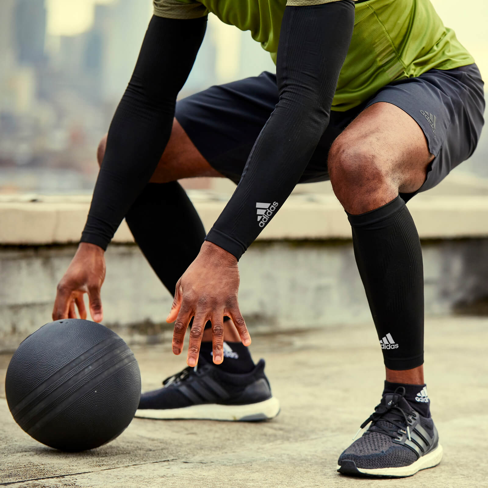 Adidas Compression Calf Sleeves - black