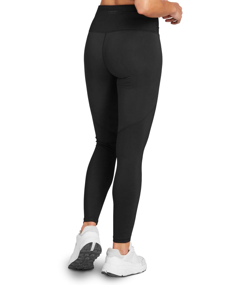 10000317_BK001_1 Björn Borg Stockholm Rib Blocked Tights W - black beauty
