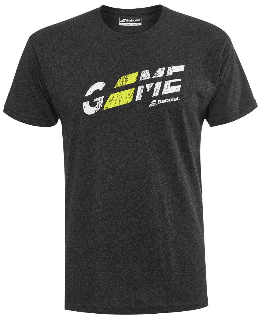 Babolat Exercise Flag Message Tee Men - black heather Babolat Exercise Flag Message Tee Men - black heather
