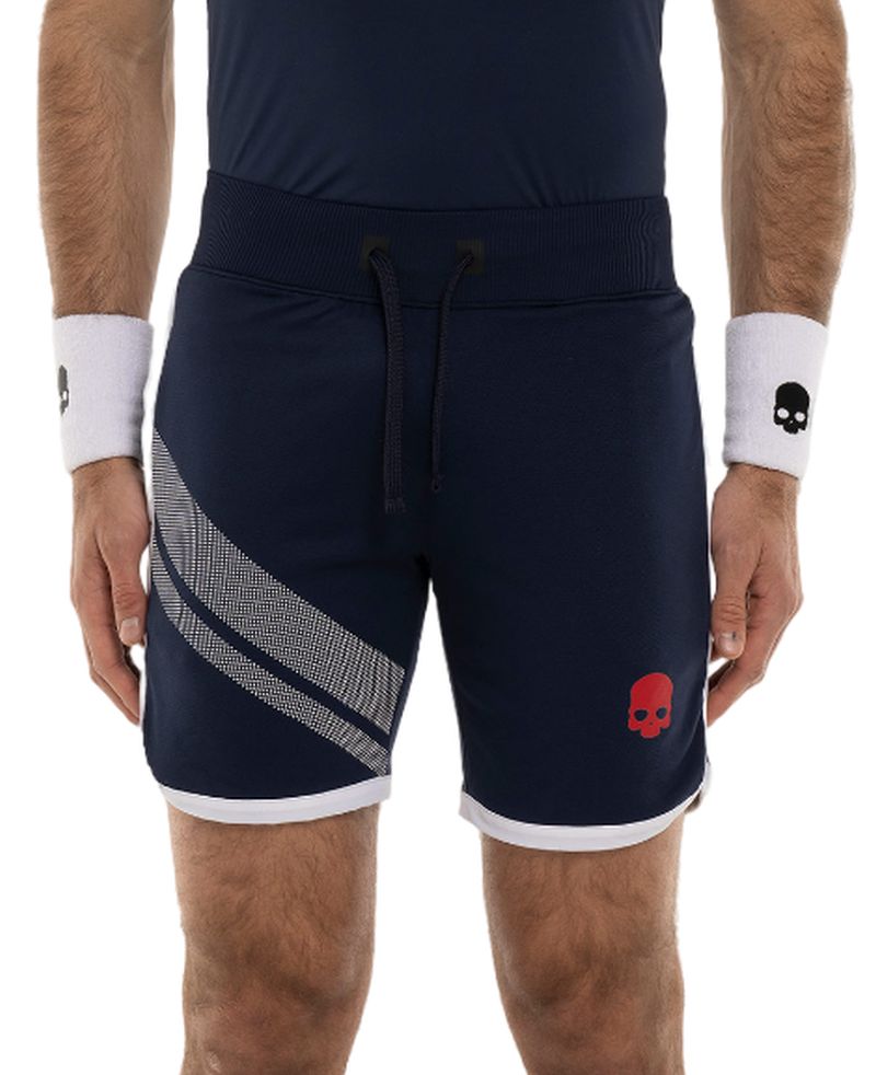 Hydrogen Sport Stripes Tech Shorts - blue navy/white Hydrogen Sport Stripes Tech Shorts - blue navy/white