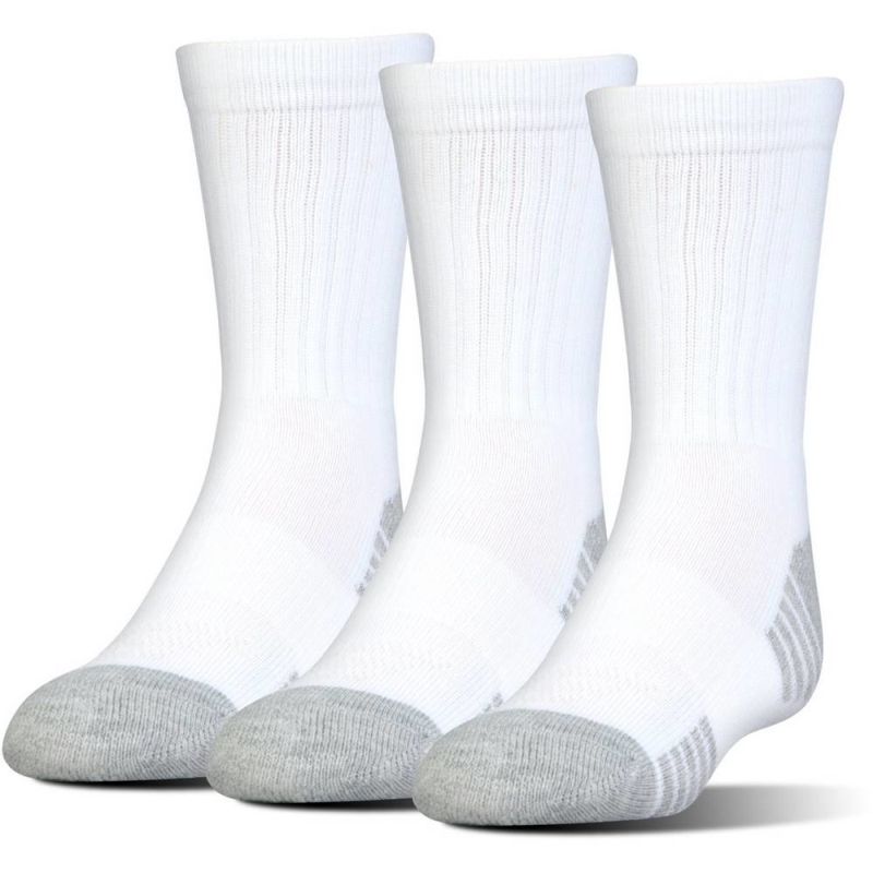 Under Armour UA HeatGear Crew Jr - 3 par/white