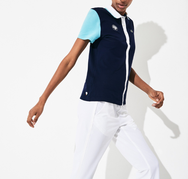 lacoste-women-s-sport-roland-garros-colourblock-cotton-polo-shirt-navy-blue-turq-3 Lacoste Women's SPORT Roland Garros Colourblock Cotton Polo Shirt - navy blue/turq
