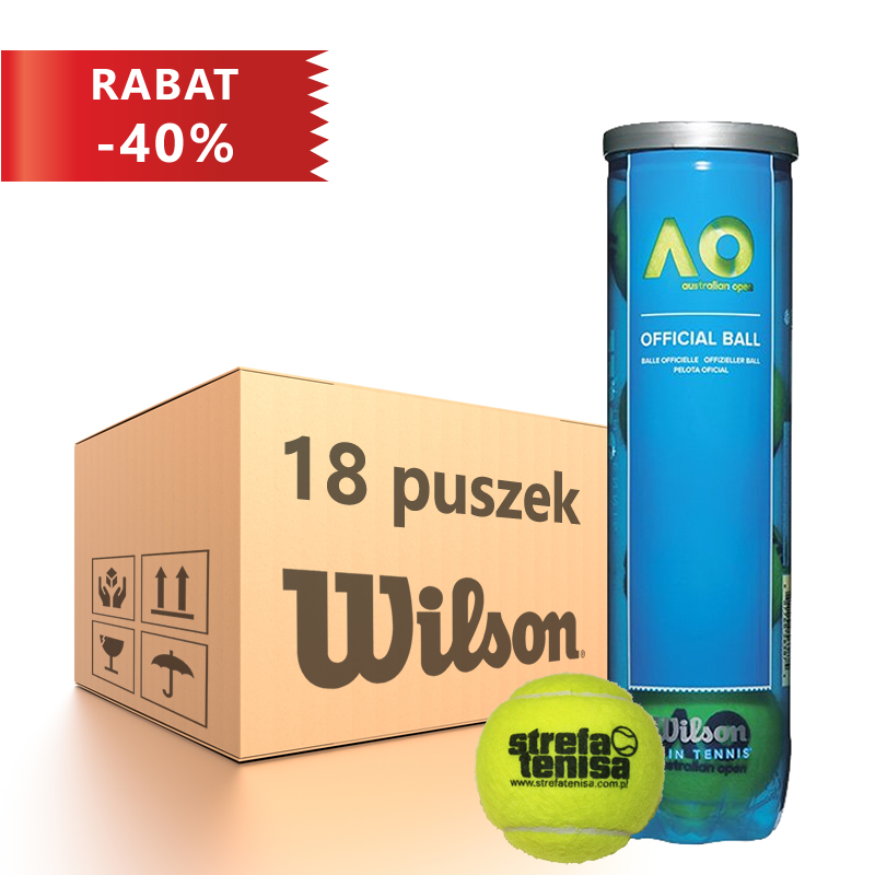  Karton Wilson Australian Open Logo new (18 puszek)