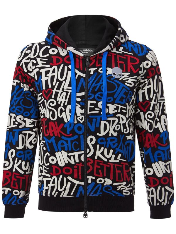 Hydrogen Graffiti FZ Hoodie Man - black