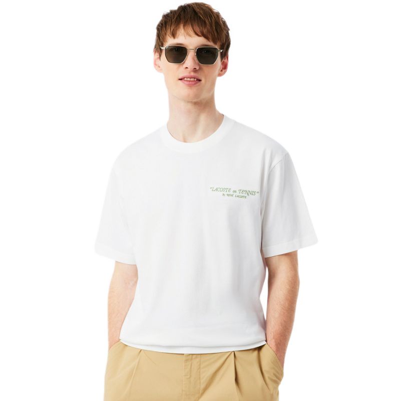 Lacoste Embroidered Cotton - white Lacoste Embroidered Cotton - white