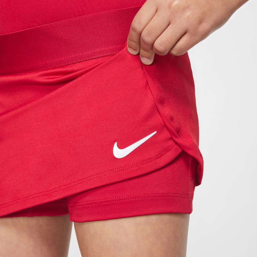 Nike Court Skirt STR - gym red/white