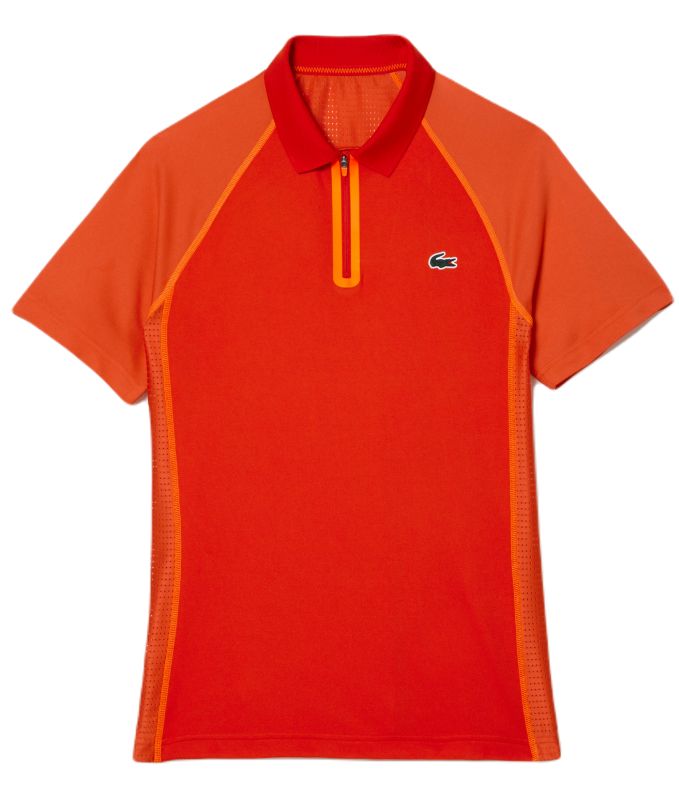 DH5046_XIM_24 Lacoste Sport Recycled Polyester Polo Shirt - rouge/orange