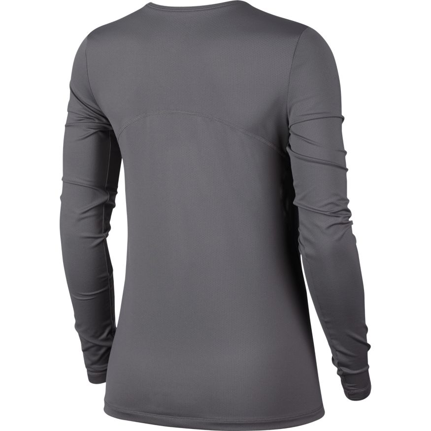 Nike Pro Top LS All Over Mesh - gunsmoke/black