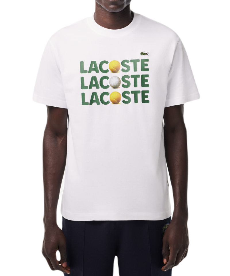 Lacoste Heavy Cotton Tennis Ball Print T-Shirt