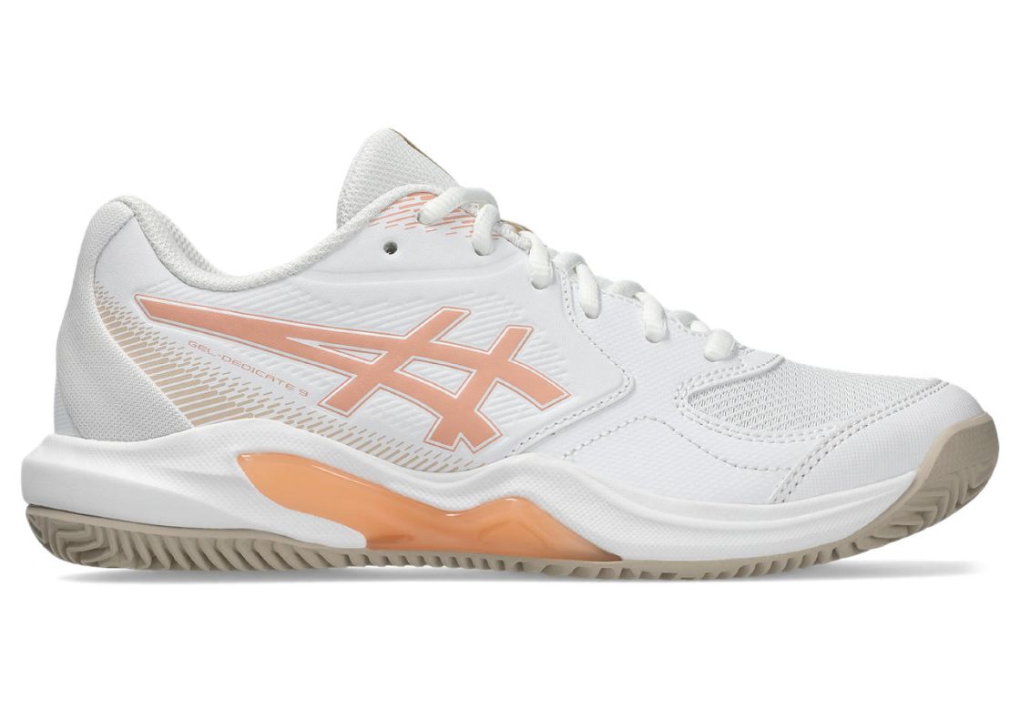 Damskie buty do padla Asics Gel-Dedicate 9 Clay - white/cantaloupe