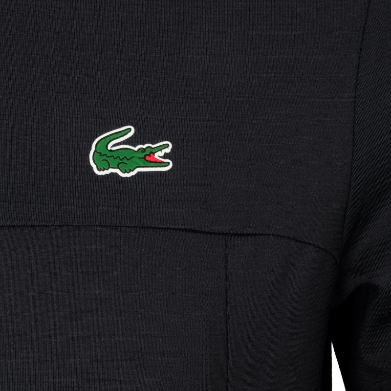 Lacoste Men's SPORT Stretch Zippered Collar Sweatshirt - black