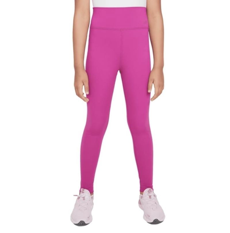 Nike Girls One Dri-FIT High-Waisted - vivid pink/white