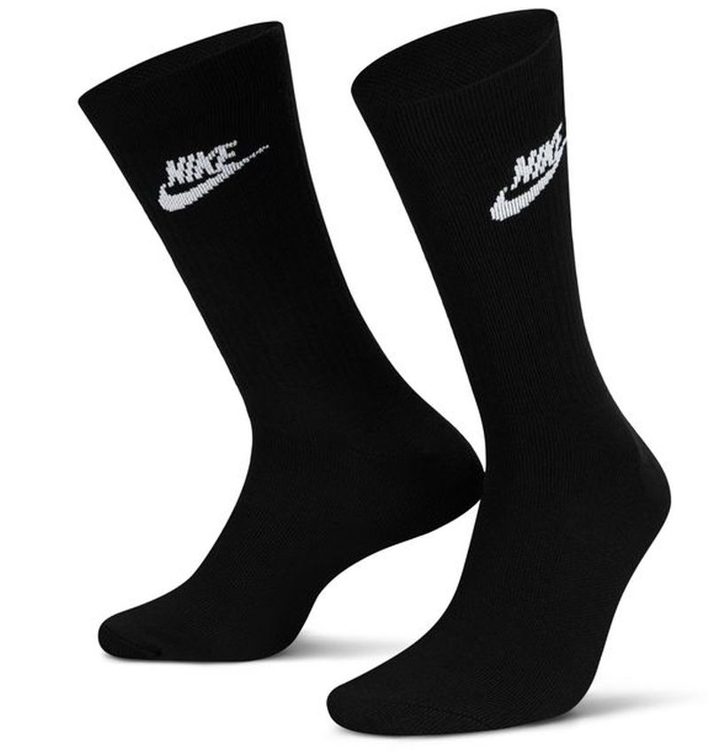 Nike Sportswear Everyday Essential Crew 3P - black/white