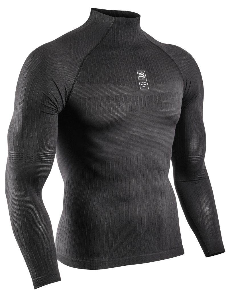 FW19-3D-Thermo-110Gr-LS-TShirt-Black Compressport 3D Thermo 110g Long Sleeve Top