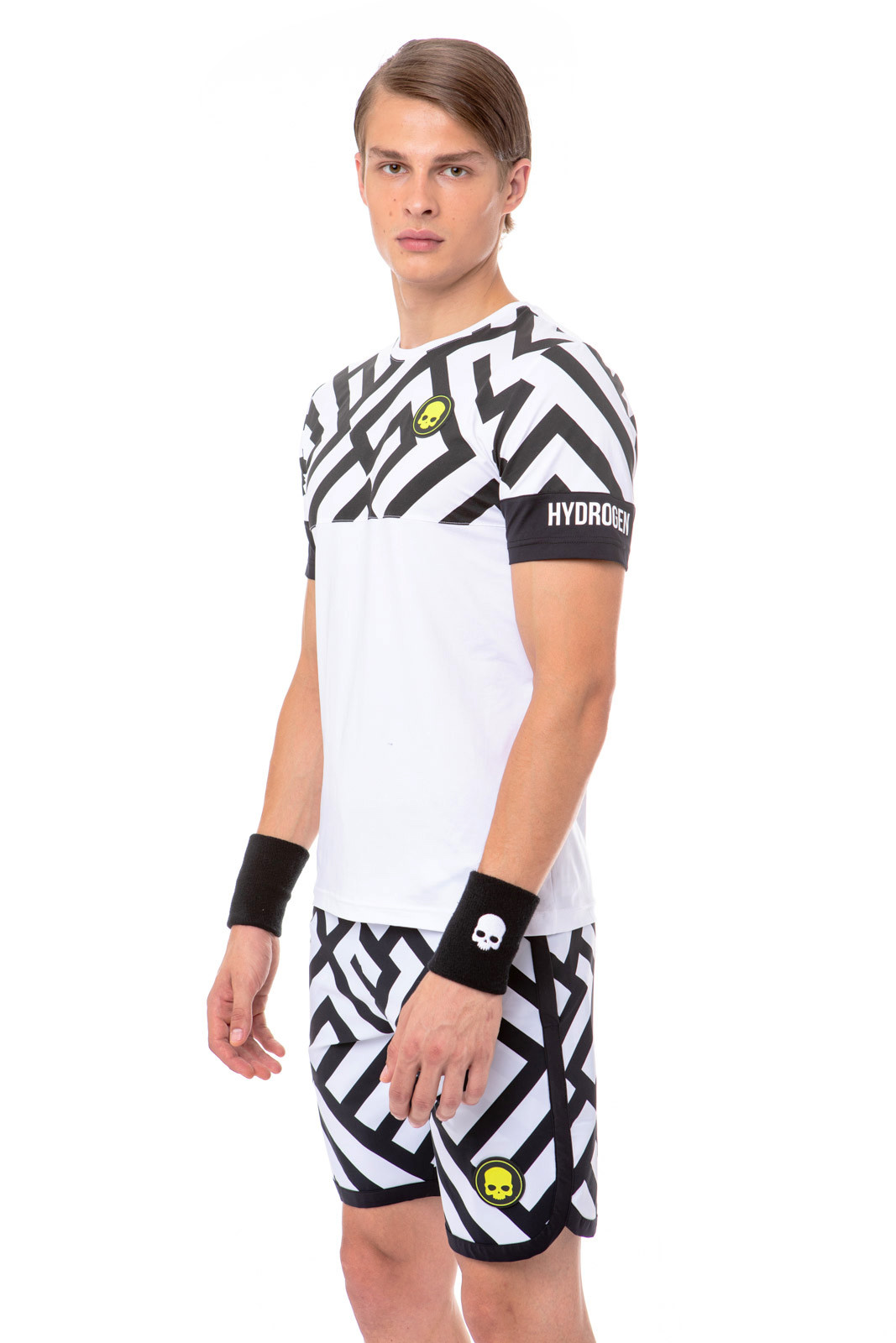 Hydrogen Tech Labyrinth Tee - white/black