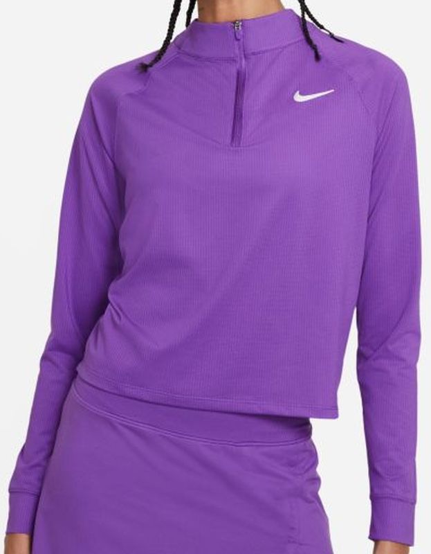 Nike Court Dri-Fit Victory Top LS W - wild berry/white