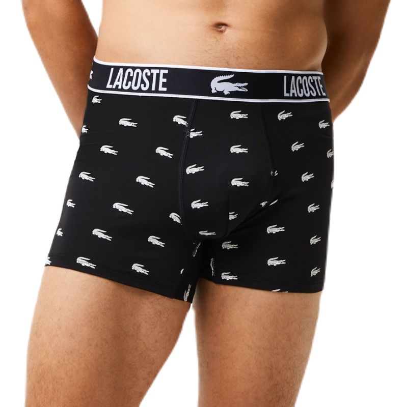 5H9972_MYJ_24 Lacoste Recycled Polyester Jersey Trunk 3P - black