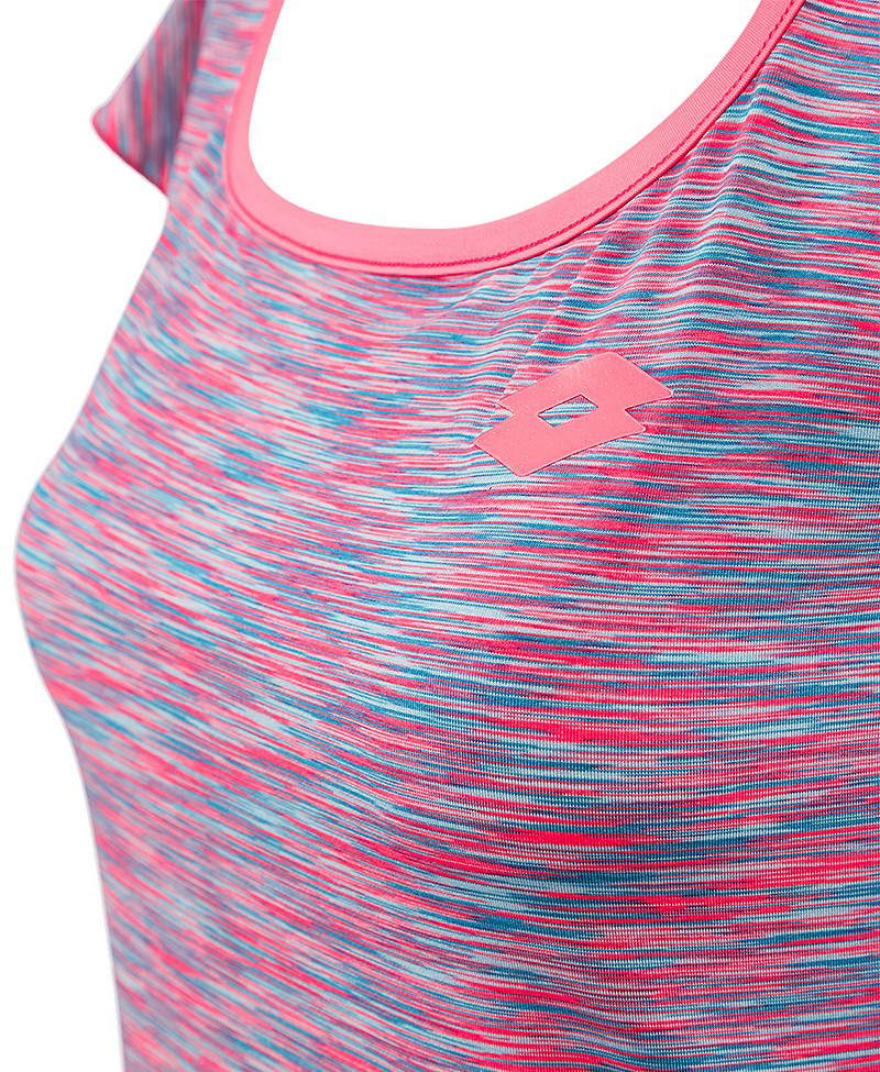  Lotto Eclipse Tee - pink fluo strips