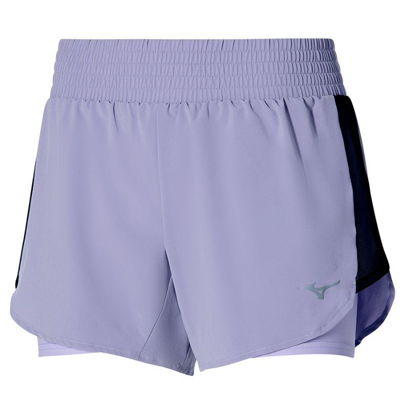 Mizuno 2in1 4.5 Short - wisteria/pale lilac