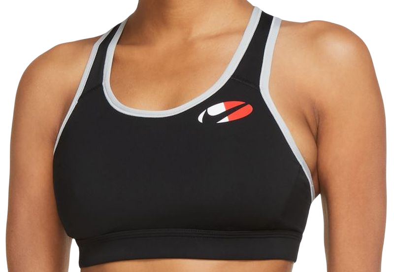 Nike Dri-Fit Impact CB Logo Bra W - black/smoke grey/white/black
