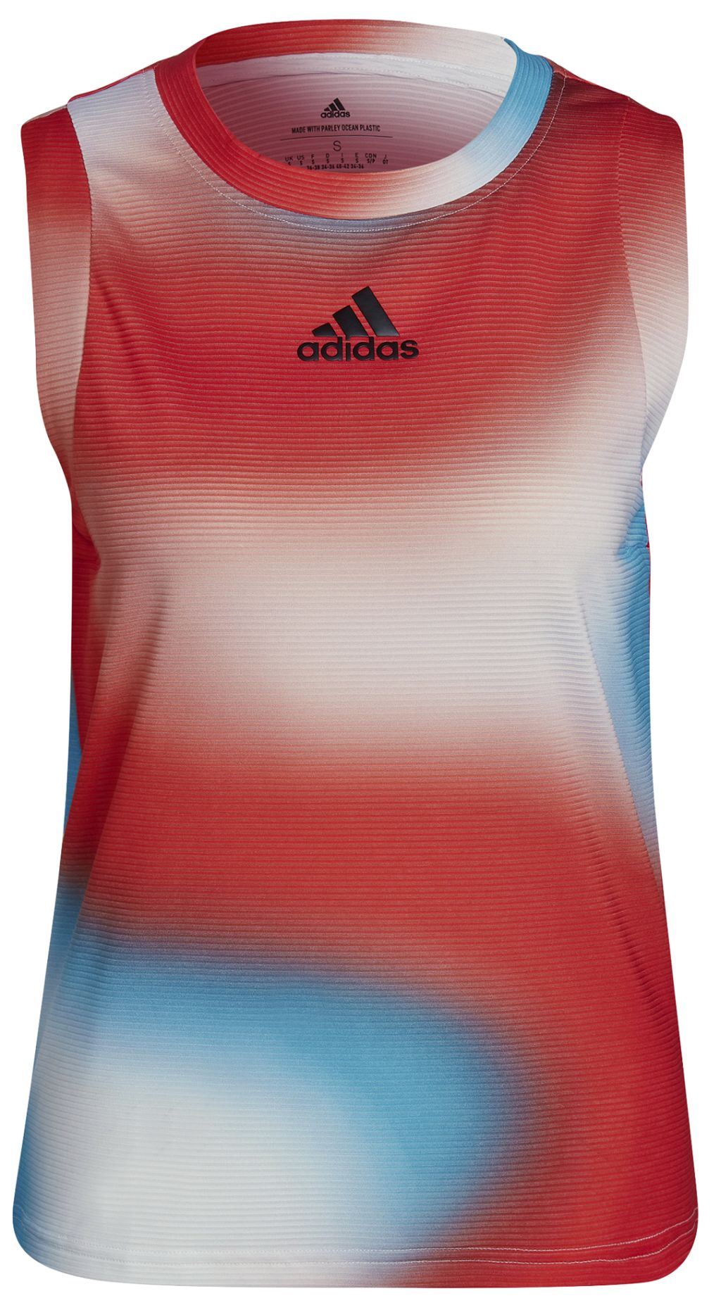 Adidas Mel Match Tank W - white/vivid red/skyrus 