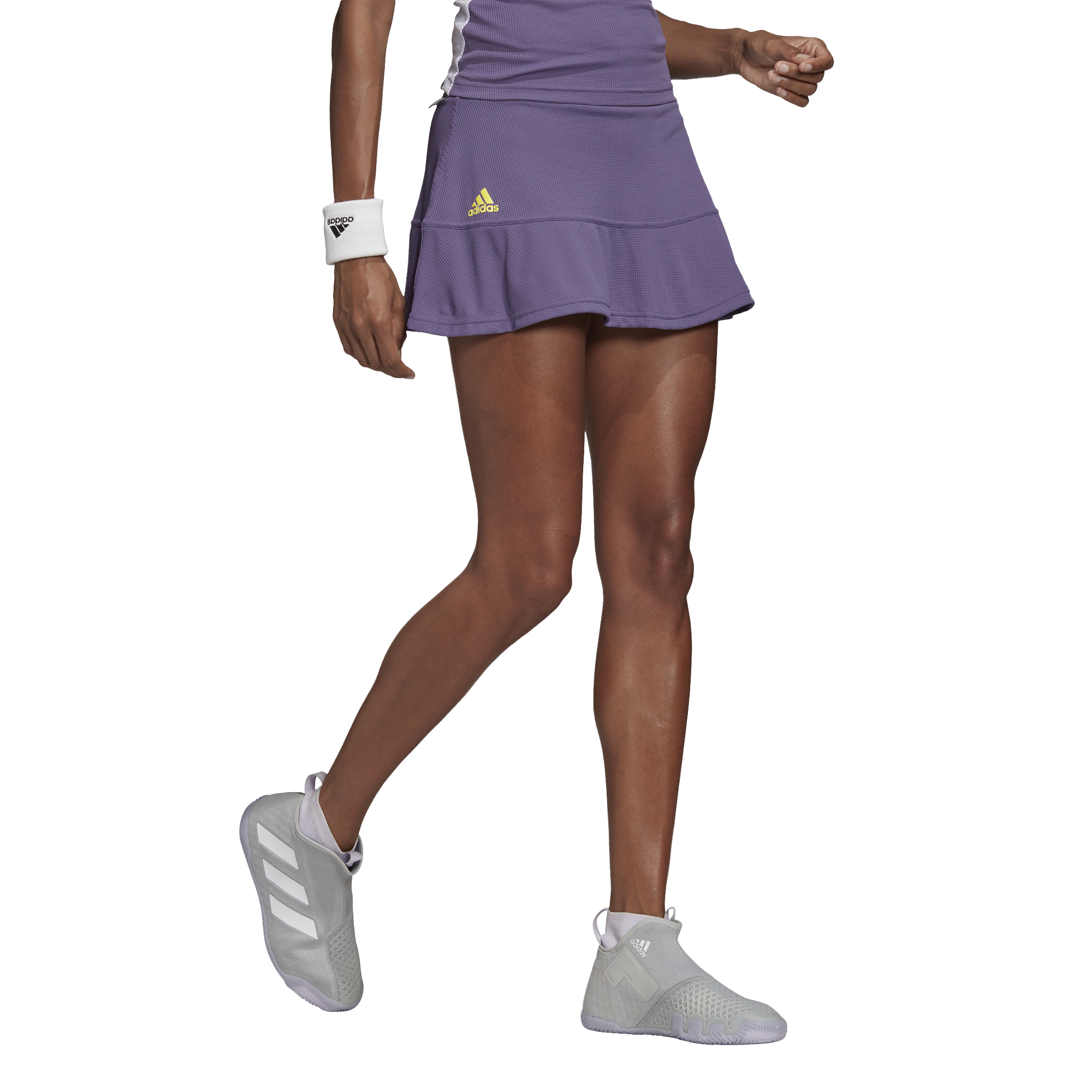 Adidas Match Skirt Heat Ready - tech purple/shock yellow
