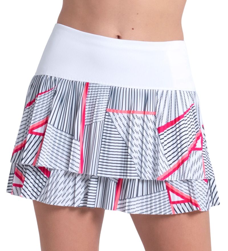 Lucky in Love Geo Glow Pleated - white