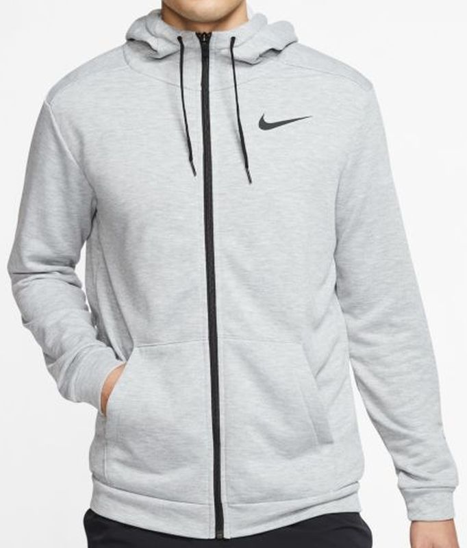 Nike Dry Hoodie FZ Fleece - dark grey heather/black