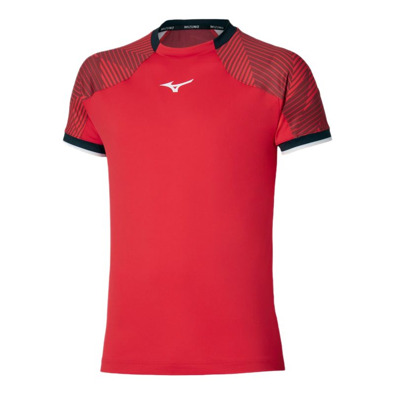 Mizuno Stargazer Shadow Short-Sleeve - fiery red