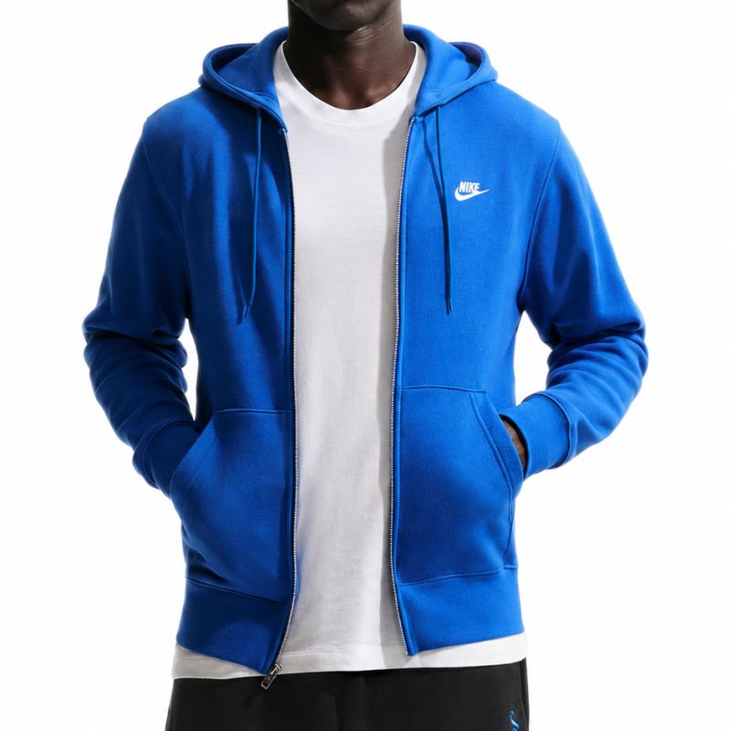 Nike Club Full-Zip Fleece - game royal/white