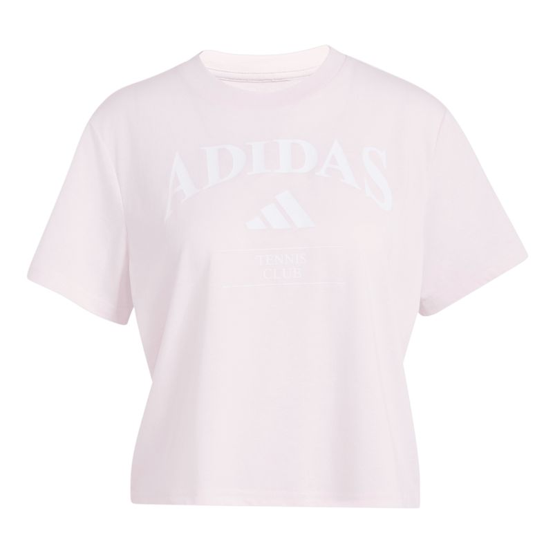 Damski T-shirt Adidas Heritage Tennis Graphic - distant pink