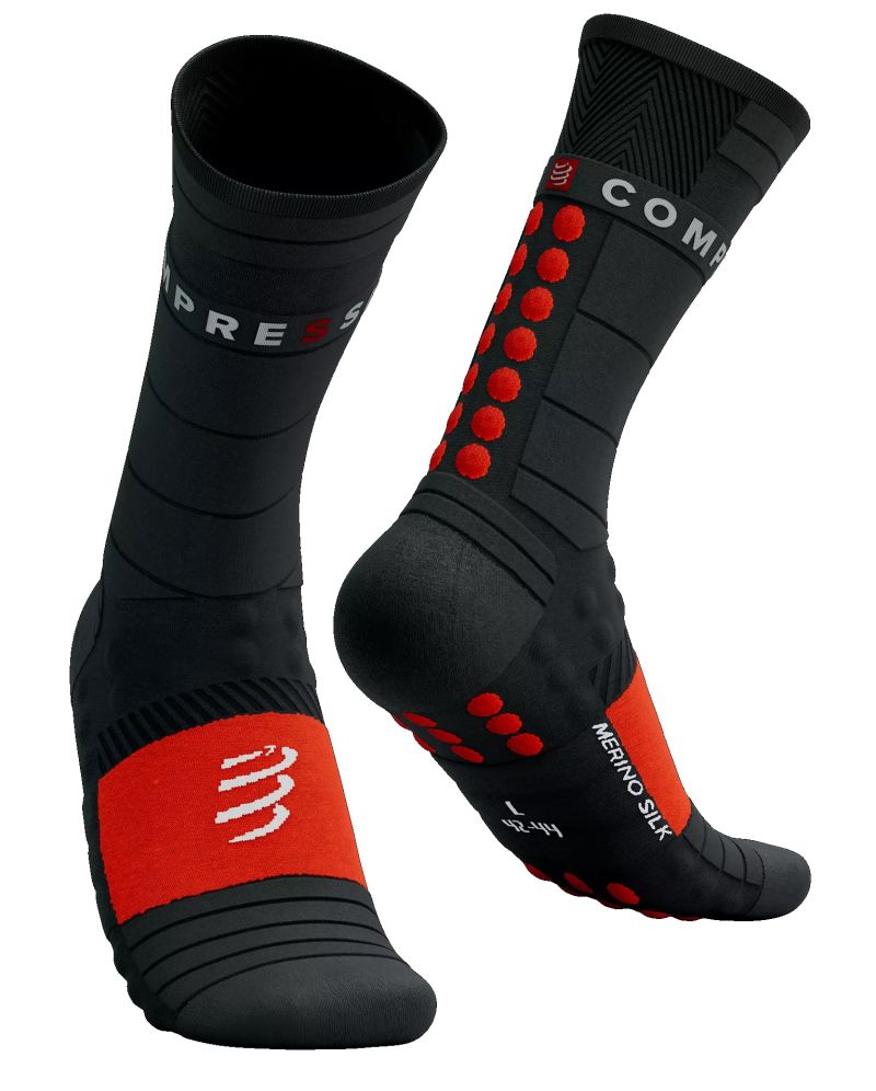 Compressport Pro Racing Run Winter 1P - black/high risk red