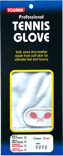 Tourna Unique Half Finger Mens Glove Left - white