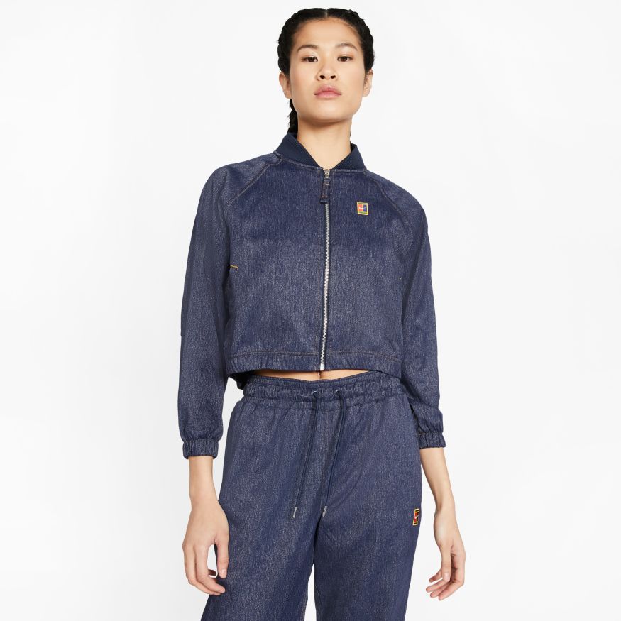 Nike Court Jacket PS NT W - obsidian/silver/wheat