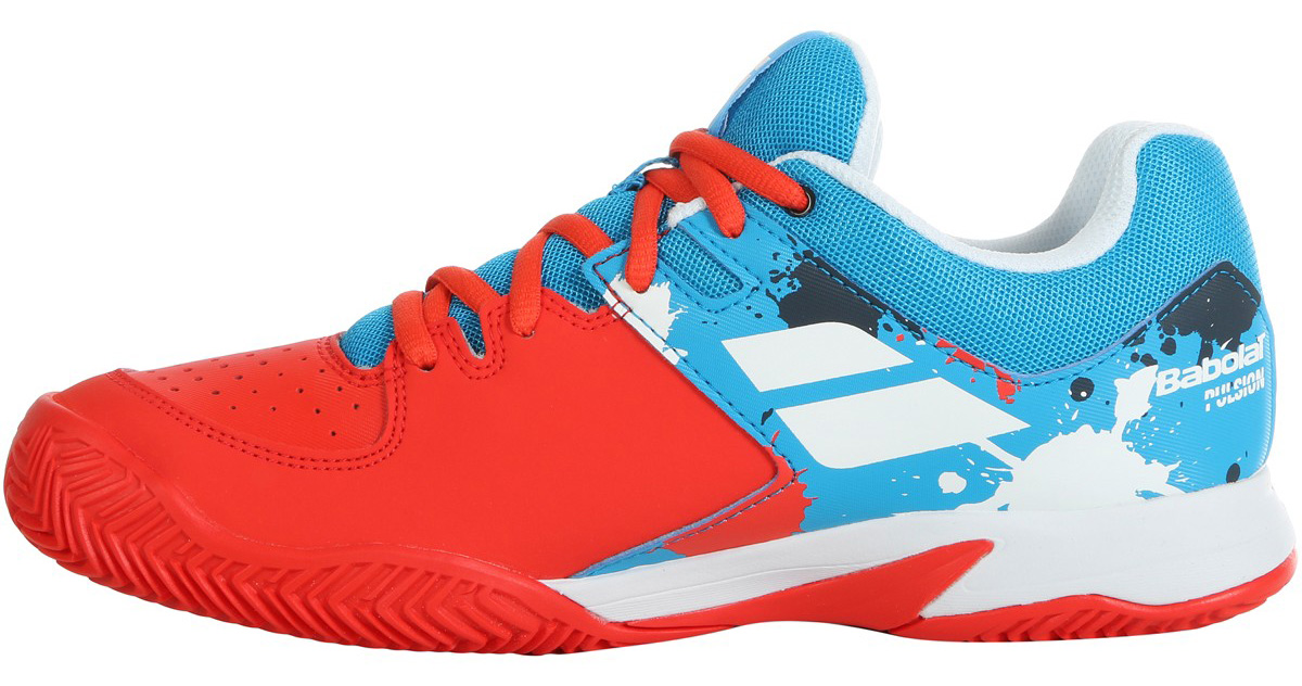 Babolat Pulsion Clay Junior - tomato red/blue aster