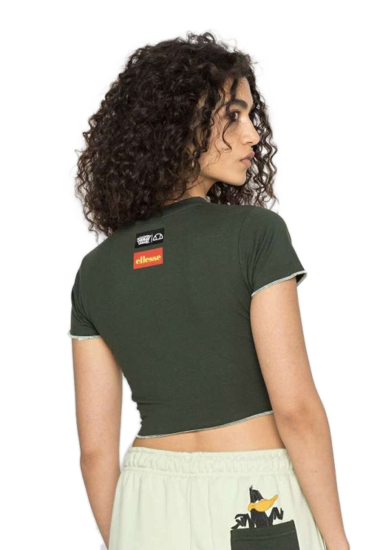 Ellesse Tweetest Crop T-Shirt - dark green